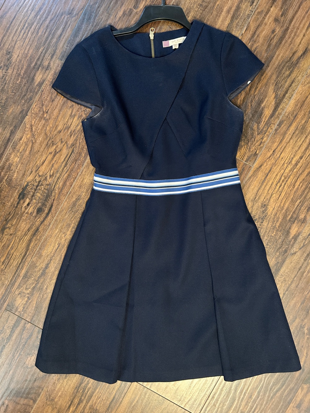 Ted Baker HELTTY Colour Block Ribbon Waist Fit & Flare Skater Dress 3